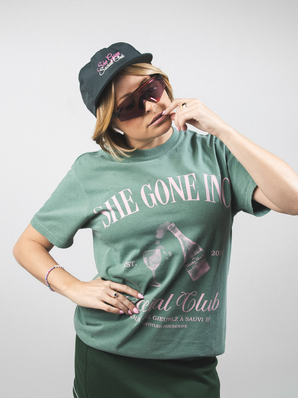 She Gone Golf Hat Forest Green