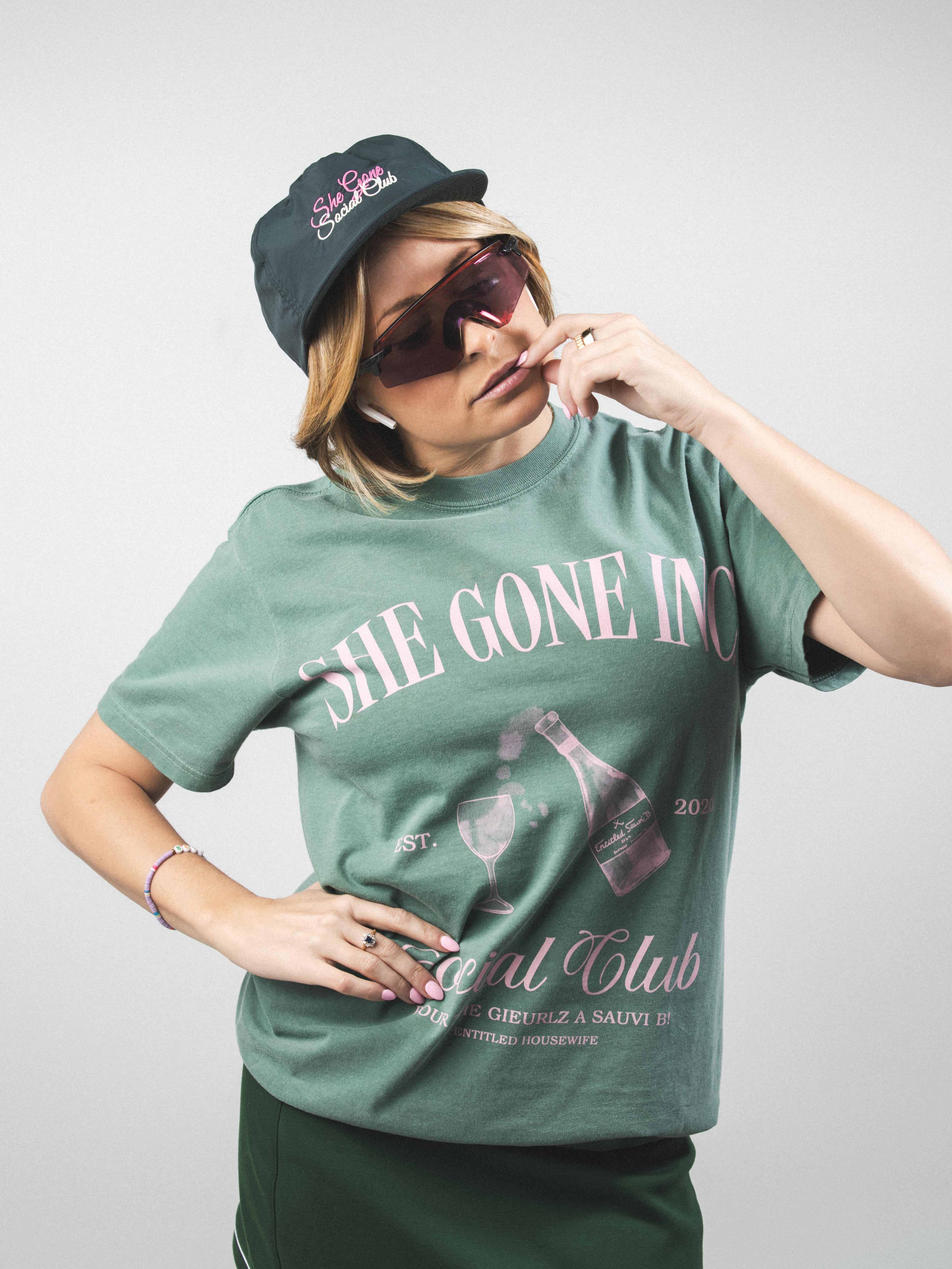 She Gone Golf Hat Forest Green