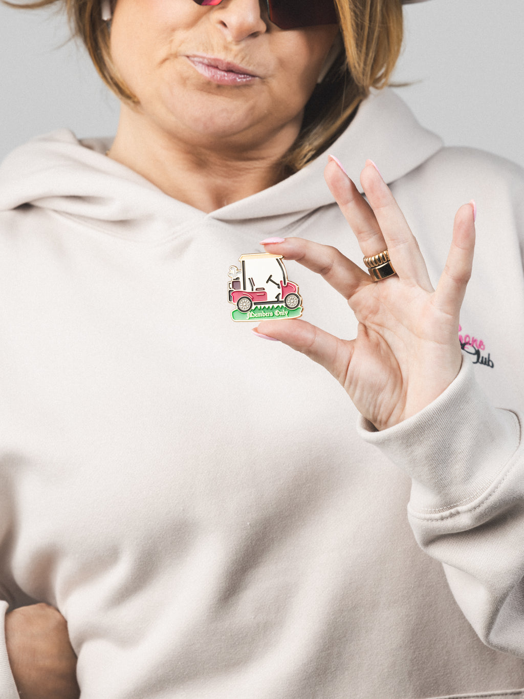 Entitled Golf Cart Members Only Pin