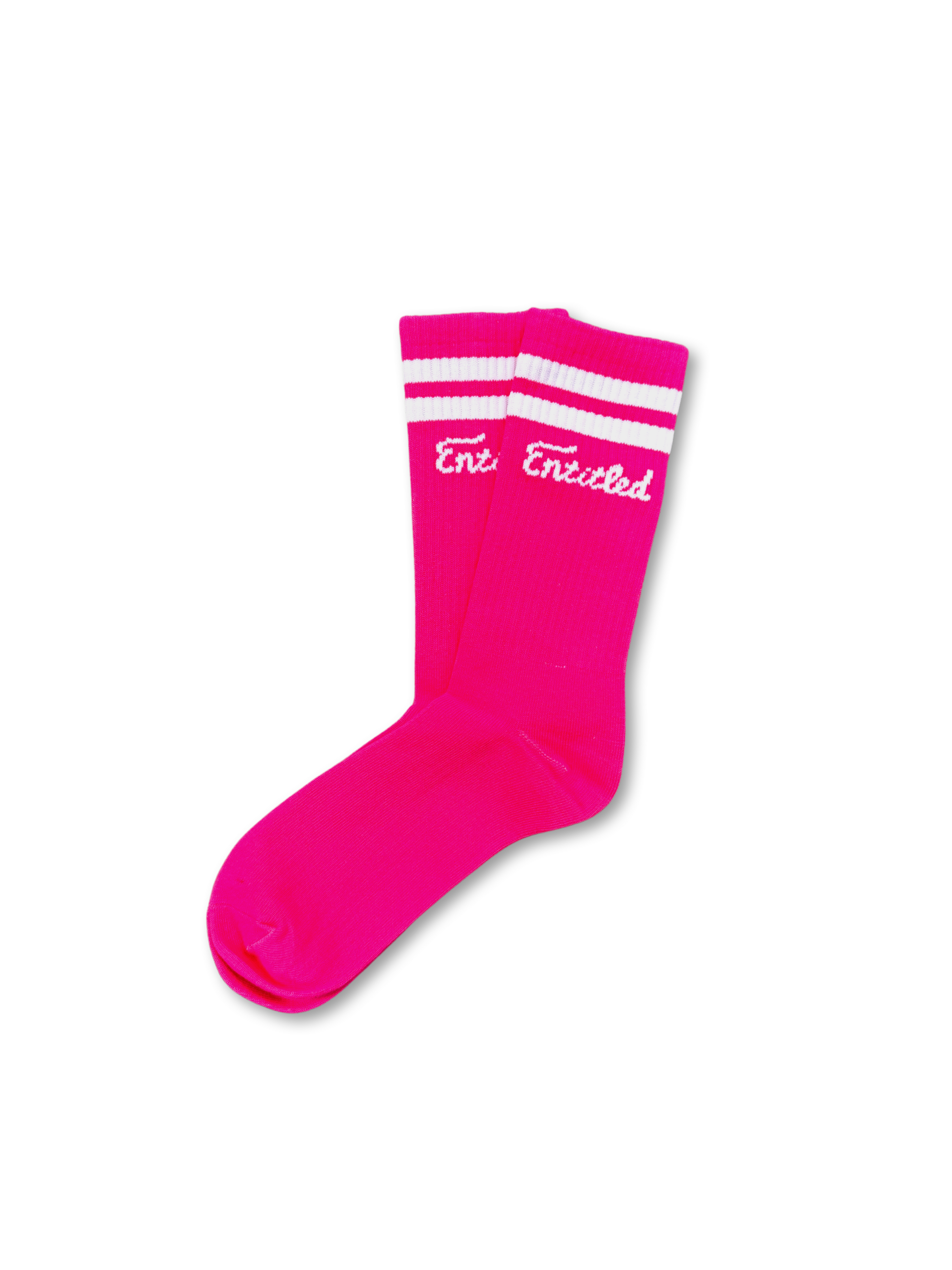 Entitled Ultra Soft Socks Hot Pink