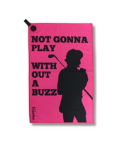 Load image into Gallery viewer, WITHOUT A BUZZ  GOLF TOWEL WITH MAGNET
