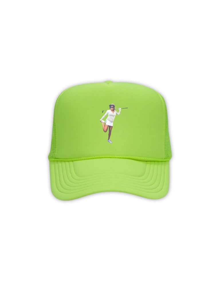 *ULTRA NEW* ENTITLED STRIKE A POSE SIGNATURE TRUCKER IN NEON VODKA LIMEADE