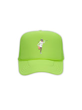 Load image into Gallery viewer, *ULTRA NEW* ENTITLED STRIKE A POSE SIGNATURE TRUCKER IN NEON VODKA LIMEADE
